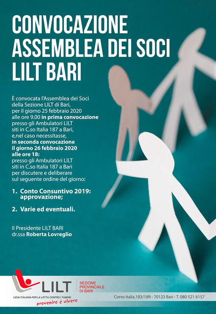 CONVOCAZIONE ASSEMBLEA SOCI